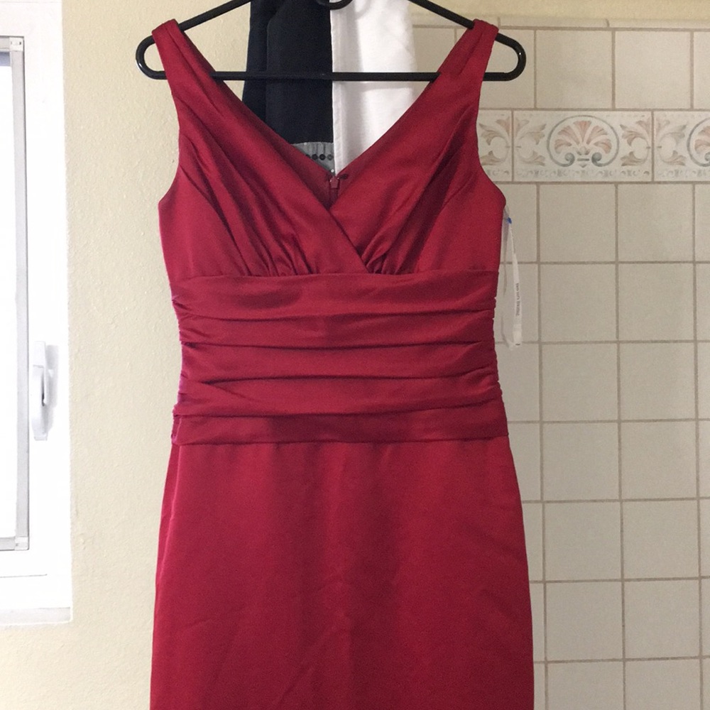 CLOSET CLEAR OUT David’s bridal red silk gown